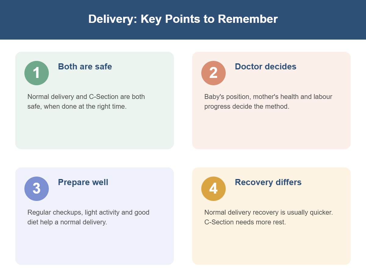 Key points to remember about delivery